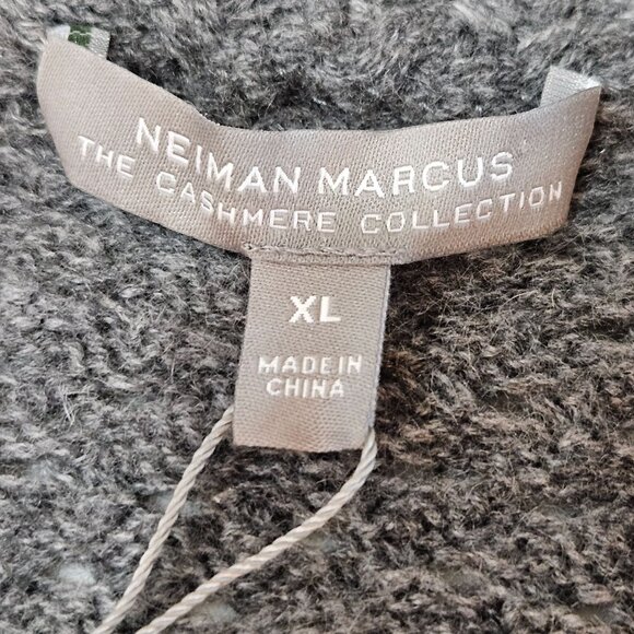 NWT! Neiman Marcus 100% Cashmere Cardigan Sweater Sz XL Button Short Sleeve $325 - Picture 7 of 11